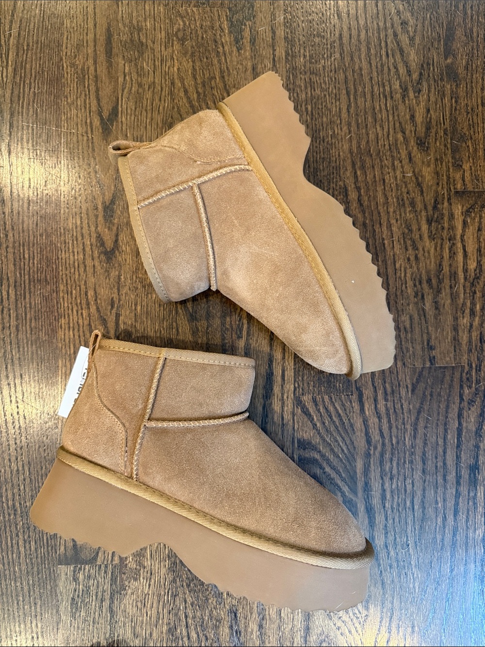 Amazon Tan Platform Ankle Booties